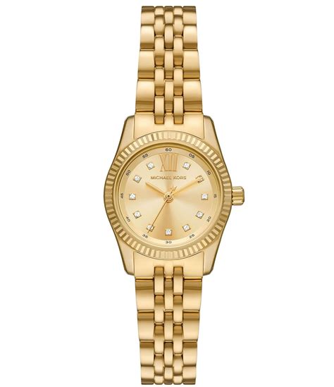 michael kors lexington three-hand rose gold-tone stainless steel watch|Michael Kors Women's Lexington Three.